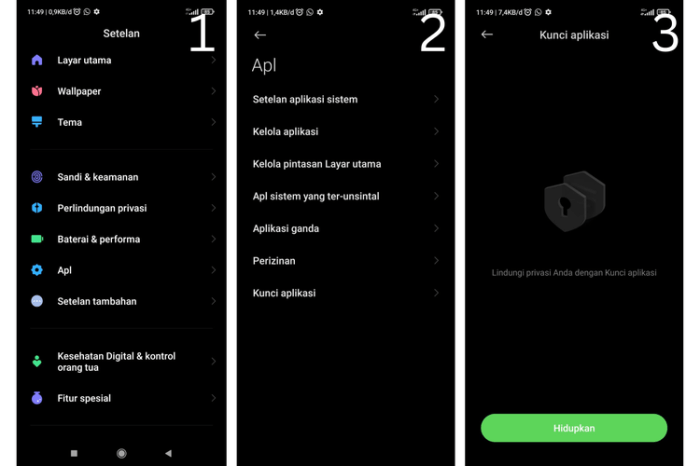 Cara Kunci dan Hide Aplikasi di Hp Xiaomi