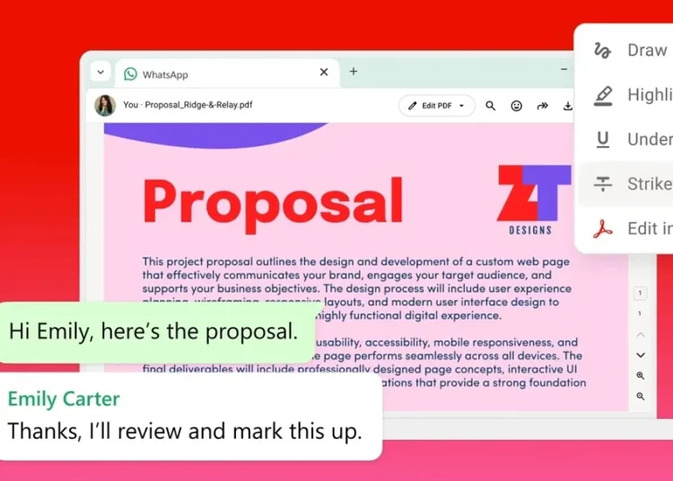 Integrasi WhatsApp Sekarang Bisa Langsung Buka File PDF dengan Adobe Acrobat