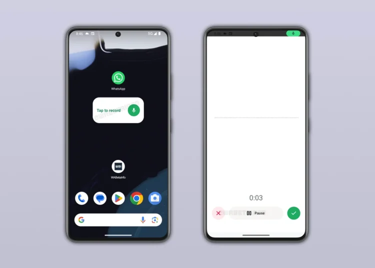 WhatsApp Kembangkan Widget untuk Kirim Voice Note Lebih Cepat dan Mudah