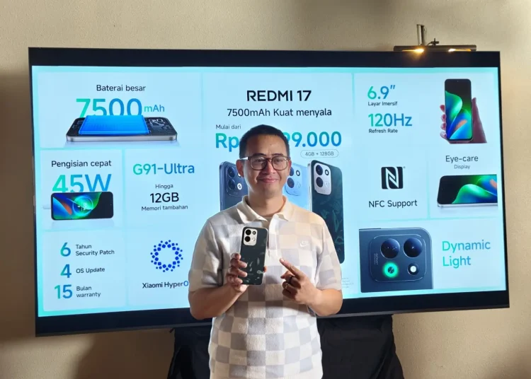 Redmi 17 Resmi Dirilis dengan Baterai 7500 mAh, Layar 120 Hz, dan Dynamic Light