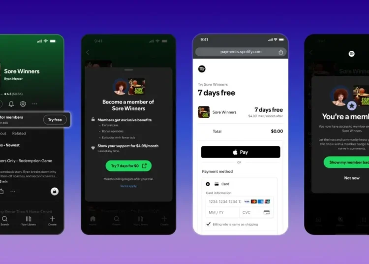 Spotify Usulkan 90% Pendapatan untuk Tingkatkan Jumlah Podcaster Melalui Fitur Memberships